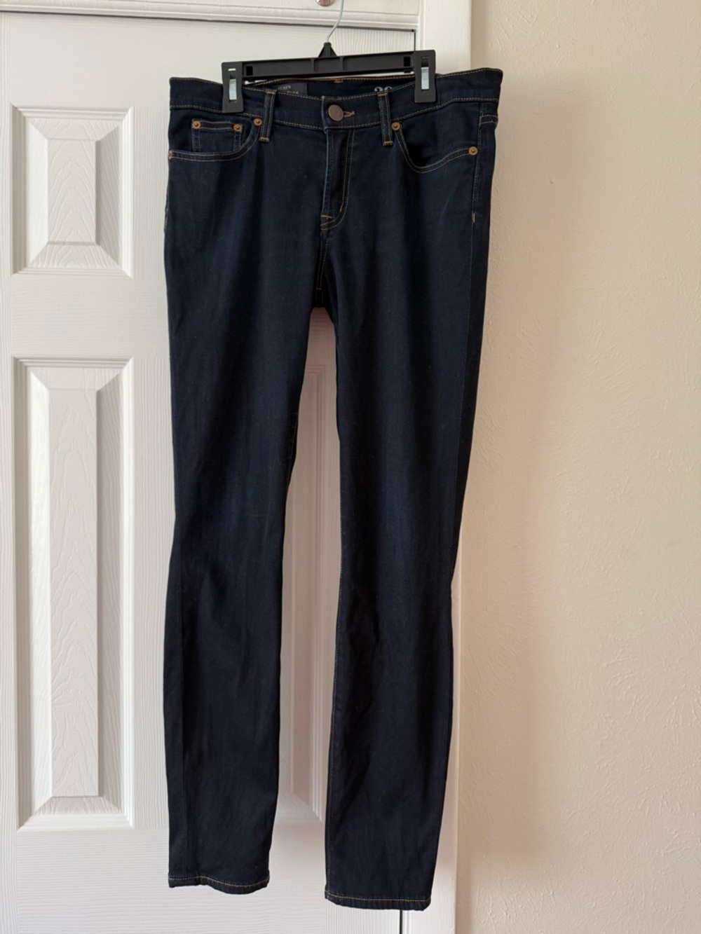 J. Crew Toothpick Ankle Dark Indigo Skinny Jeans size 28